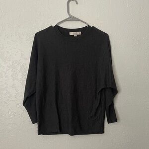 Ann Taylor loft dark gray blouse